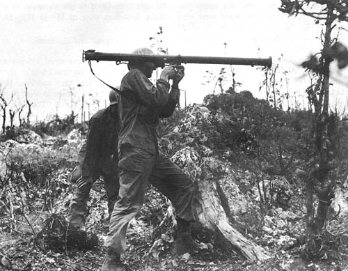 Photo:  Aiming a bazooka