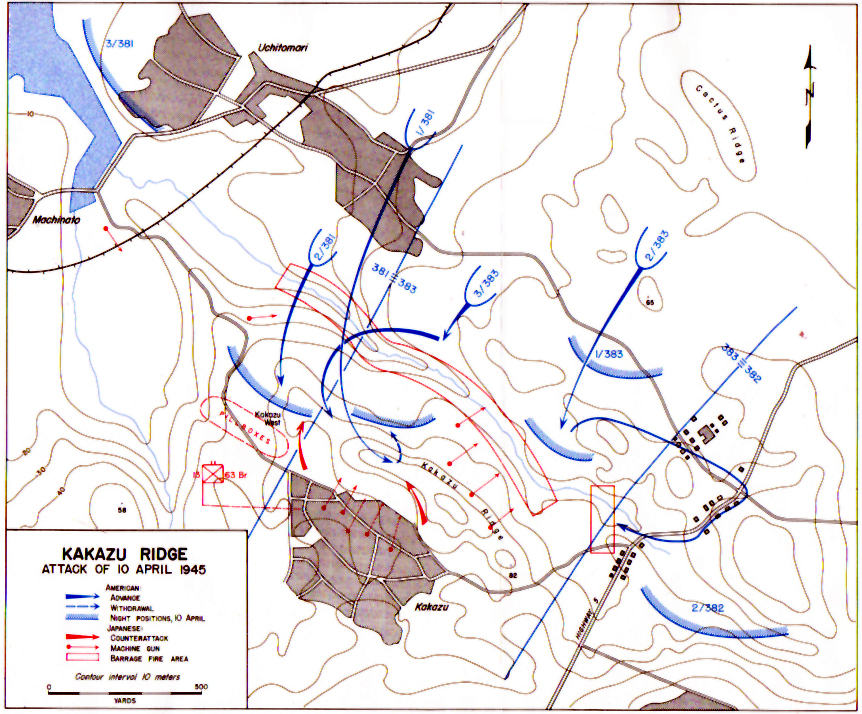 Map X: Kakazu Ridge Attack of 10 April 1945