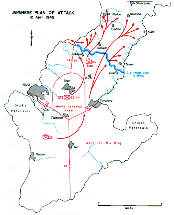Map XII: Japanese Plan of Attack, 12 April 1945