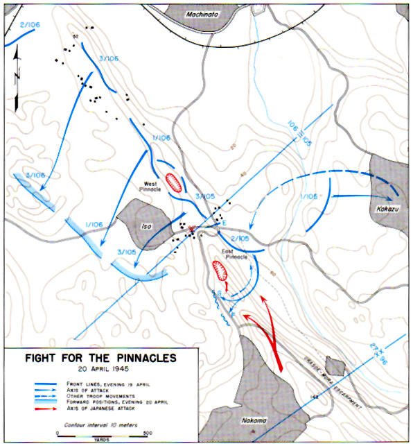 Map XXVII: Fight for the Pinnacles, 20 April 1945