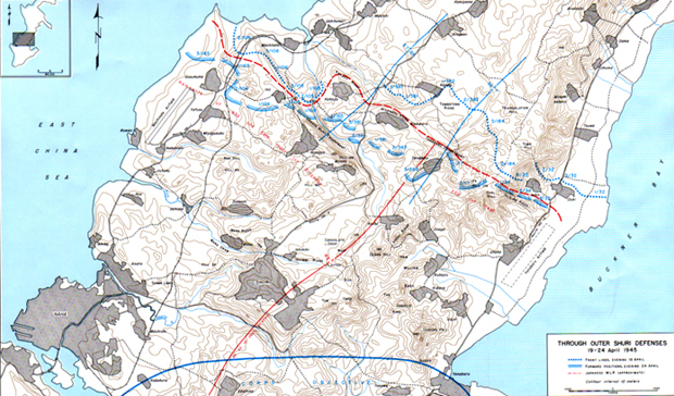 Map XXVIII: Through the Outer Shuri Defenses, 19-24 April 1945