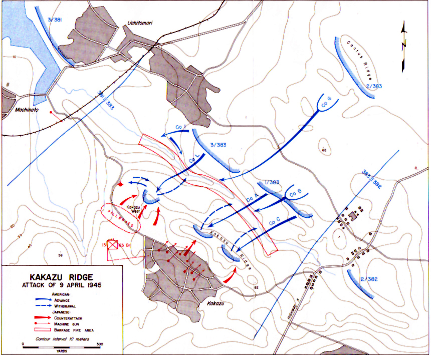 Map IX: Kakazu Ridge Attack of 9 April 1945