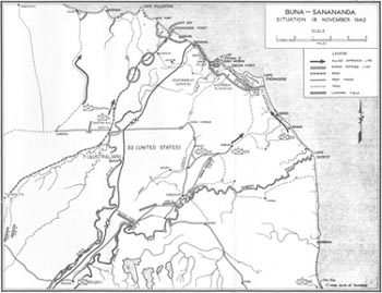Map No. 3: Buna-Sanananda Campaign, Situation 18 November 1942