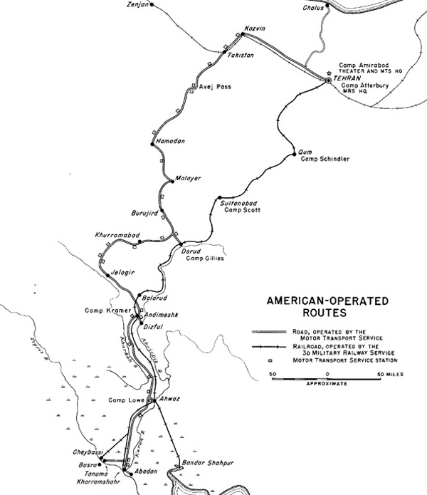 Map 4, American Operated Routes