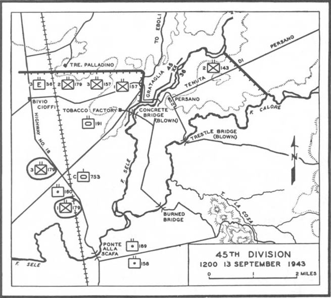 Map No.10: 45th Division, 1200, 13 September 1943