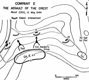 Map 12:  Company E, Assault of the Crest