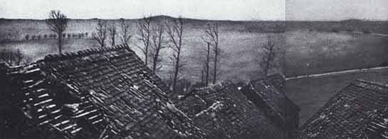 Photo:  Left view NE toward Maginot Line (house 33)