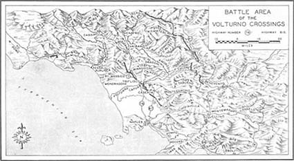 Map No. 3: Battle Area of the Volturno Crossings