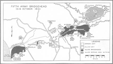 Map No. 16: Fifth Army Bridgehead, 13-14 October 1943