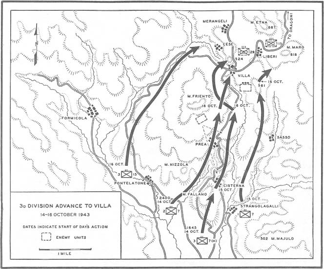 Map No. 18: 3d Division Advance To Villa, 14-16 October 1943