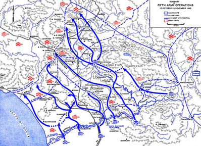 Map No. 30: Summary of Fifth Army Operations, 12 October-15 November 1943