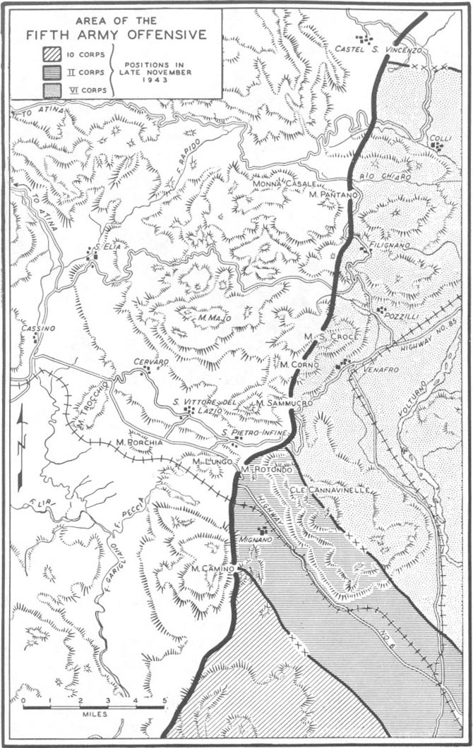 Map No. 3: Area of the Fifth Army Offensive