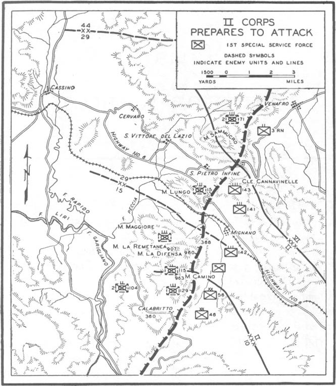 Map No. 4: II Corps Prepares to Attack
