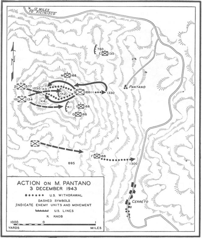 Map No. 14: Action on Mount Pantano, 3 December 1943