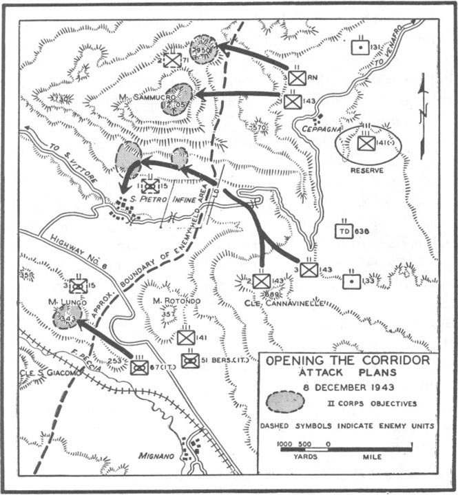 Map No. 15: Opening the Corridor: Attack Plans, 8 December 1943