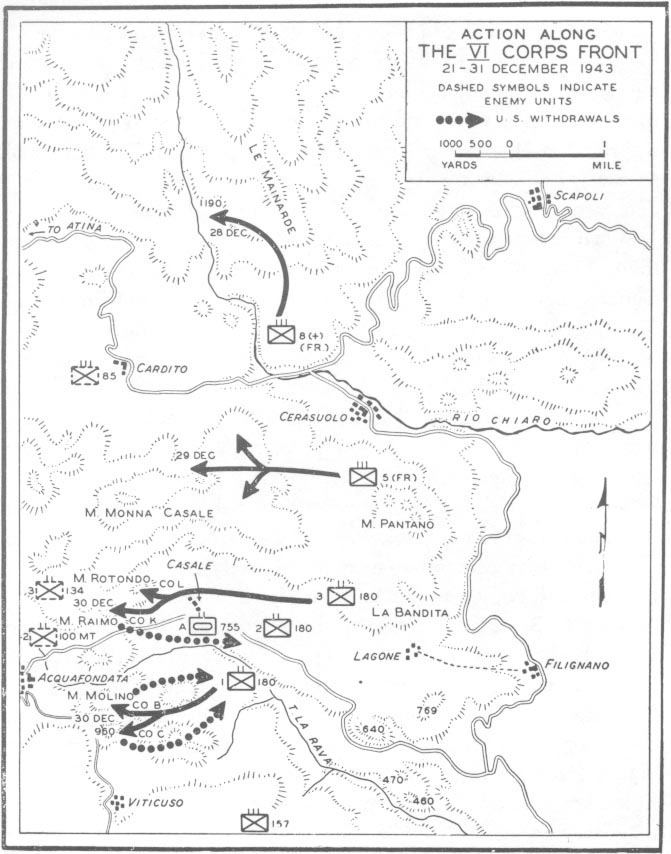 Map No. 23: Action Along the VI Corps Front, 21-31 December 1943