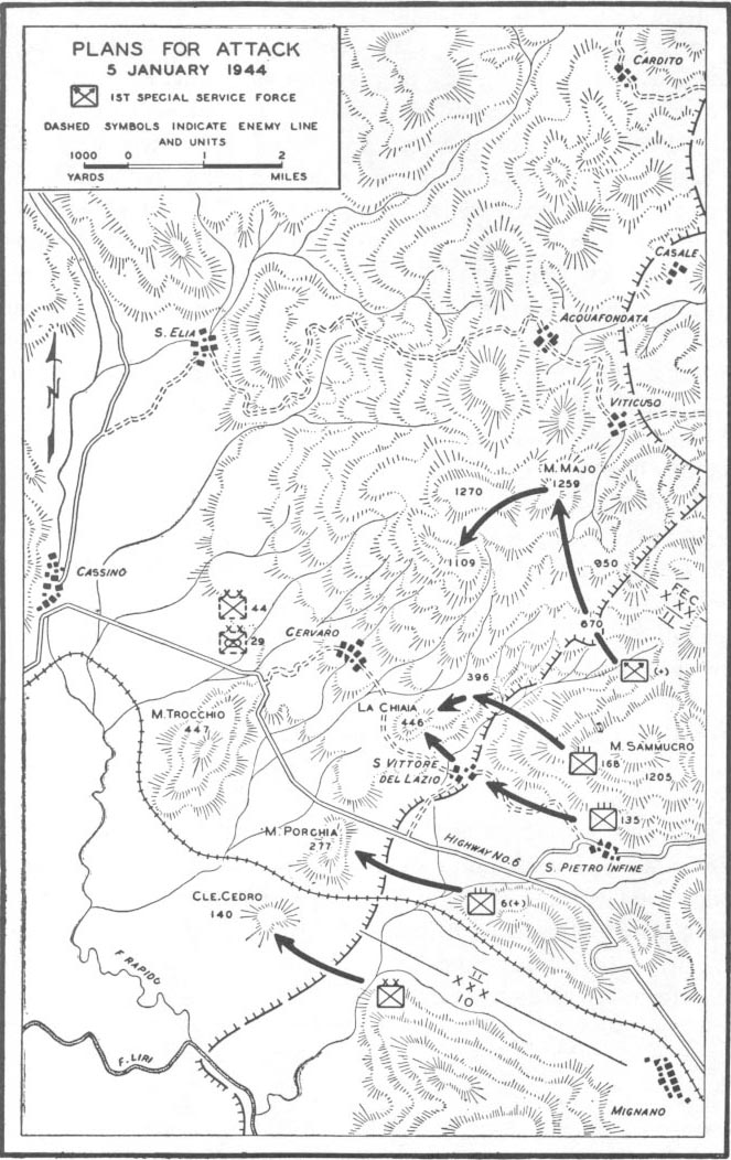 Map No. 24: Plans for Attack, 5 January 1944