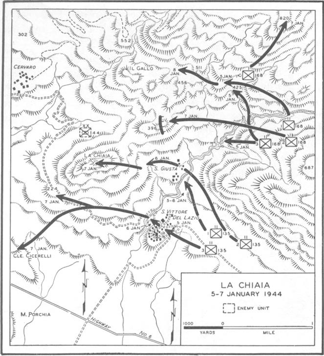 Map No. 26: La Chiaia, 5-7 January 1944
