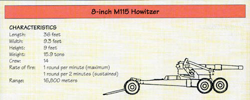 Line Drawing: 8-inch M115 Howitzer