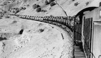 Supply train in the Persian corridor en route to the Soviet Union, loaded with armored  vehicles