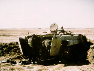 An Abandoned Iraqi Armored Personnel Carrier