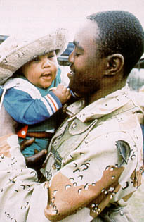 Soldier Returns Home to His Child