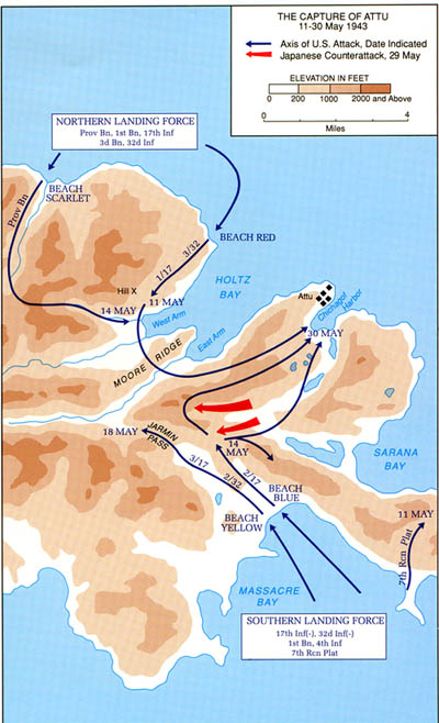 The Capture of Attu - 11-30 May 1943 (map)