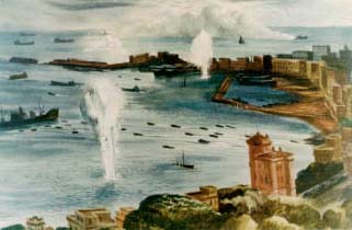 Anzio Harbor Under German Bombardment, by Edward A. Reep.