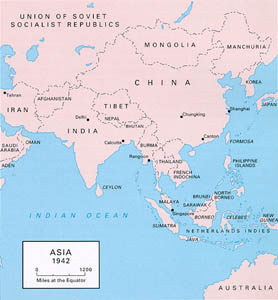 亚洲，1942 年（地图）