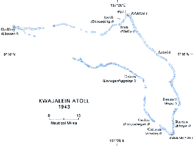 Kwajalein Atoll - 1943 (map)