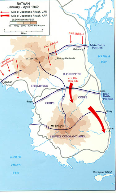 Bataan - January-April 1942 (map)