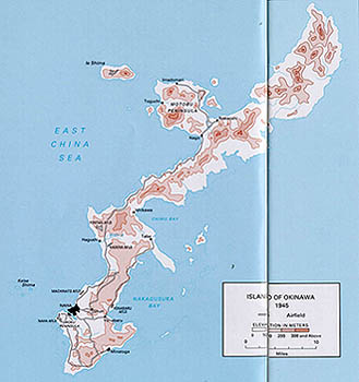 Island Of Okinawa - 1945 (map)