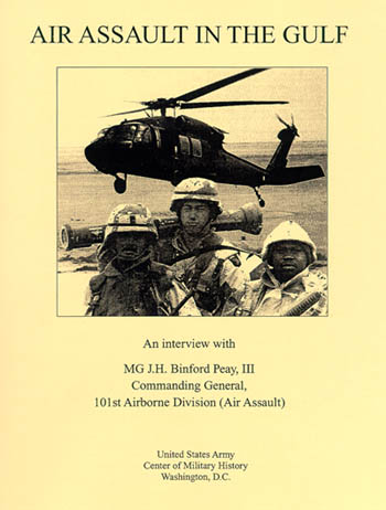 Cover, Air Assault in the Gulf, an Interview with MG J.H. Binford Peay III, CG, 101st Airborne Division