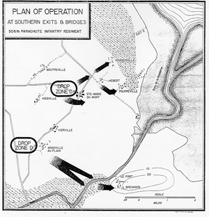 Map: Plan of Operation at Southern Exits and Bridges