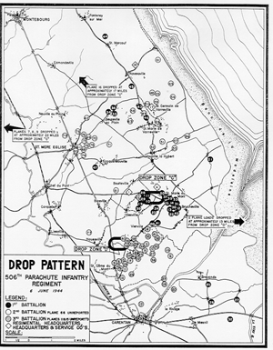 Map: Drop Pattern, 506th Parachute Infantry Regiment