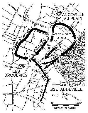 Map, Angoville au Plain, Attack Area