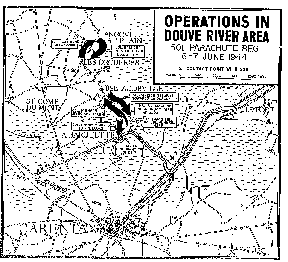 Map, Operations in Douve River Area