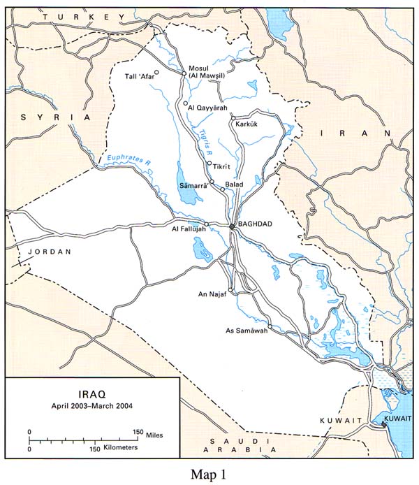 Map 1: Iraq April 2003-March 2004
