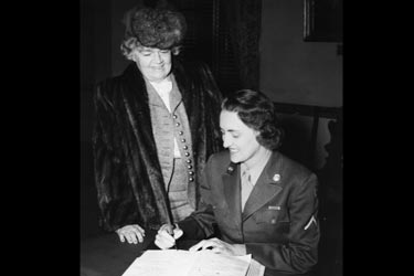 Edith Nourse Rogers is pictured here with Rosemary Brennan