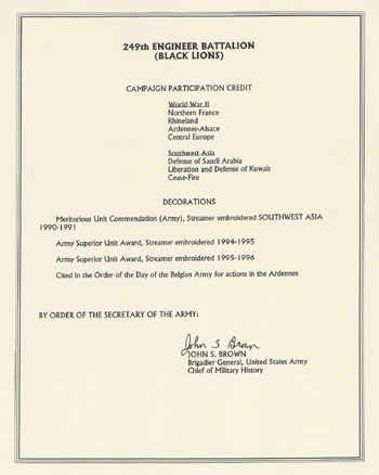 Page 2 - 249 Eng Bn L&H Certificate