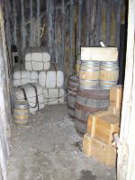 Photo: Interior view of the storeroom at Fort Mandan.
