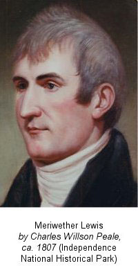Meriwether Lewis by Charles Willson Peale, ca. 1807 (Independence National Historical Park)