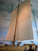 Photo: The keelboat was powered by sails (whenever there was sufficient wind), as well as oars.