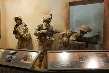 This life size diorama of a cordoned and knock operation is the focal point of the museum's Operation Iraq Freedom gallery.