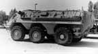 Left side view of XM-93 Fox Nuclear-Biological-Chemical (NBC) Reconnaissance Vehicle