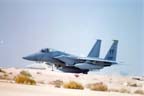 F-15C Eagle of the 1st Tactical Fighter Wing (from Langley Air Force Base, Virginia); on runway.