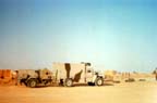 French VLRA-series trucks from 6th Light Armored Division in CRC parking area