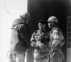 Lieutenant General Michel Roque-Jeoffre, Commander, Daguet Force (French Forces in Saudi Arabia), and General of Brigade Bernard Janvier, Commander, French 6th Light Armored Division