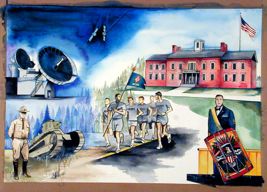 Fort George G. Meade, Maryland Pencil and watercolor, 22 x 30