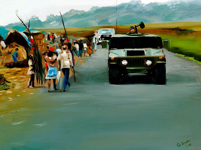 Rwanda Patrol painting